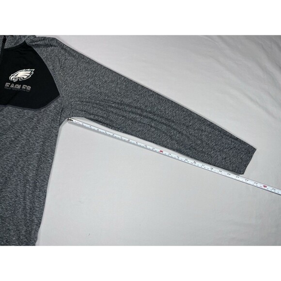 Fanatics Pro Line Philadelphia Eagles 1/4 Zip Pullover Jacket Shirt Gray Mens L - Picture 12 of 13